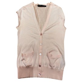 Ralph Lauren ärmellose Kaschmir Strickjacke rosa