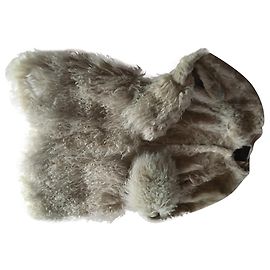 Abrigo Maje Hulk de piel de cordero beige Talla 38