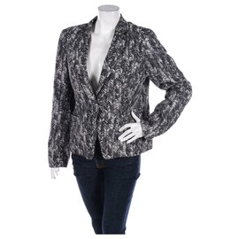 Blazer Escada Grigio e Bianco Taglia 42