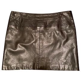 Falda de piel de cordero Virginie Castaway Negra
