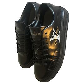 Sneakers Louis Vuitton Beverly Hills in pelle nera 42