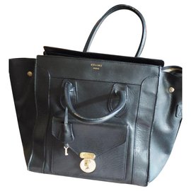 Borsa a mano Céline Mini Luggage in pelle nera