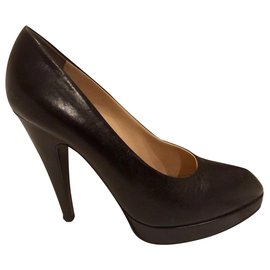 Escarpins Yves Saint Laurent Rive Gauche Cuir Noir