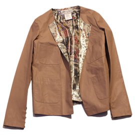Chanel Lederjacke aus Lammleder hellbraun