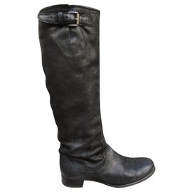 bottes cavalières Prada p 38 en cuir buttersoft