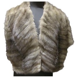 inconnue Nerz Stola Cape Grau