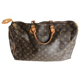 Borsa a mano Louis Vuitton Speedy 40 in pelle marrone