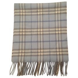 Sciarpa Burberry in cashmere azzurro