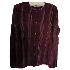 Pringle Of Scotland Strickjacke Burgund Merino Wolle und Seide