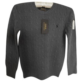 Polo Ralph Lauren Pull Garçon Maille Torsadée Bleu