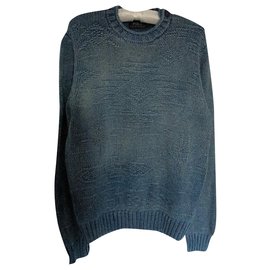 Polo Ralph Lauren Pullover aus blauer Baumwolle mit Rundhalsausschnitt