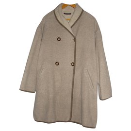inconnue Wollmatelotjacke zweifarbig Greige Khaki