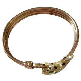 Autre Marque SET COLLANA E BRACCIALE Testa di pantera