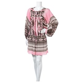 Hale Bob Kleid Rosa Mehrfarbig Größe S