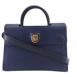 DIOR, Borsa a tracolla Diorever in pelle blu