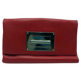 Tom Ford Natalia Clutch aus rotem Leder
