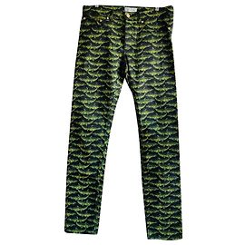 Jeans Versace For H&M con Stampa Coccodrillo Nero Verde