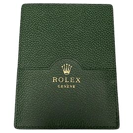ROLEX GREEN LEATHER CARD HOLDER