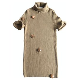 Top Dior de algodón beige