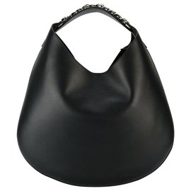 Bolsa tote Givenchy Infinity Hobo média preta de couro