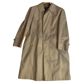 Cappotto Burberry Car Coat Beige Gabardine Cotone XXL