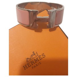 Hermès Clic H bracelet pink metal