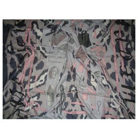 Hermès Monsieur et Madame II Sciarpa in Cashmere e Seta Grigia
