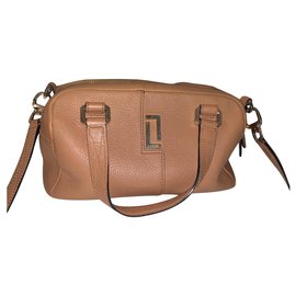 Bolso bowling Lancel Lola de piel marrón
