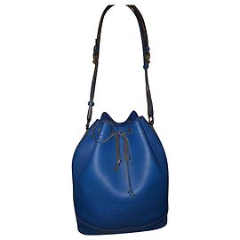 Borsa a mano Louis Vuitton Noé in pelle epi blu