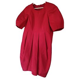 Alexander McQueen Seidenkleid Fuchsia