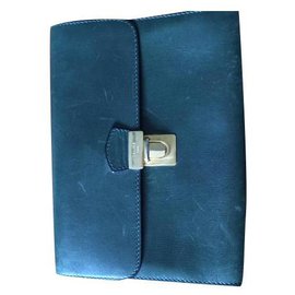 Pochette Céline in pelle verde scuro