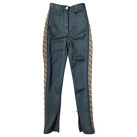 Fendi FF Logo Mania Schwarze High Waist Skinny Leggings