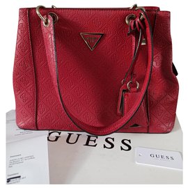 Borsa a mano Guess Vanessa Rossa in similpelle