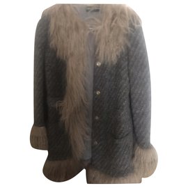 Dolce & Gabbana Strickjacke Grau Wolle