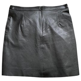 Ba&Sh Lederrock Feria Schwarz