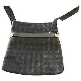 Borsa a tracolla Salvatore Ferragamo in tela e pelle nera