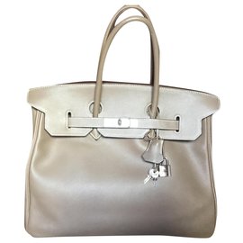 Hermès Borsa Hermes Birkin 35 colore taupe