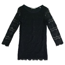 Autre Marque Rich & Royal Spitzenbluse Schwarz