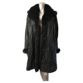 Autre Marque Abrigo reversible de piel negro Diego M