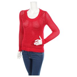 Adolfo Dominguez Pullover in Rot Viskose XS