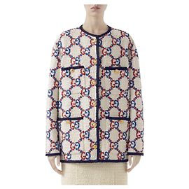 Chaqueta de tweed jacquard con GG auténtica nueva de Gucci
