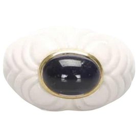 Bulgari Chandra Amethyst Ring aus 18K Gelbgold und Keramik