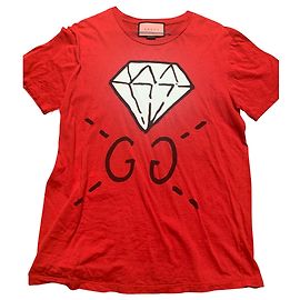 Camiseta Gucci Roja de Algodón Talla S