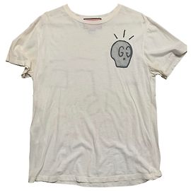 Camiseta Gucci Life is Gucci blanca de algodón oversize M
