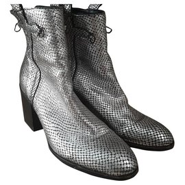 Botines Purified de piel plateada 38 - Autre Marque
