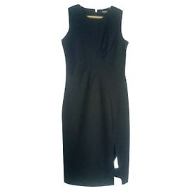 Dkny Kleid Schwarz Polyester Größe 4