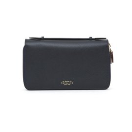 Smythson ORGANIZADOR DE DIA AZUL MUITO ESCURO NOVO
