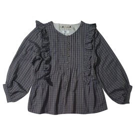 Noa Noa Gingham Bluse Baumwolle Größe 40