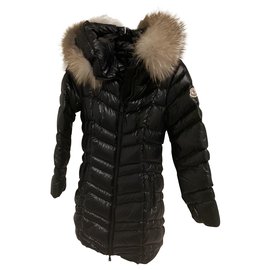 Abrigo Moncler Negro de Piel