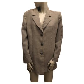 Valentino Hahnentrittjacke aus Wolle Schwarz Weiß